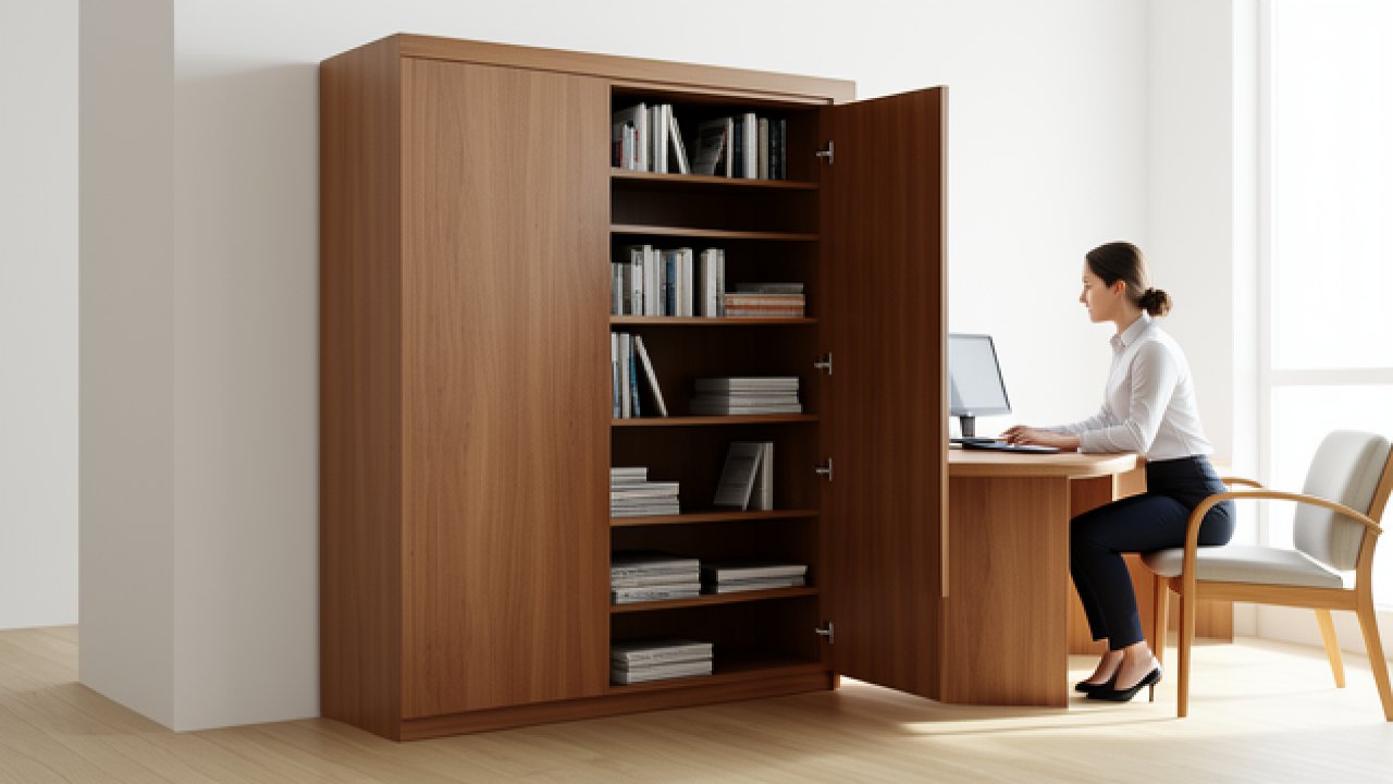 Armoire de bureau porte coulissante : comment bien l'intégrer dans votre espace de travail à la maison