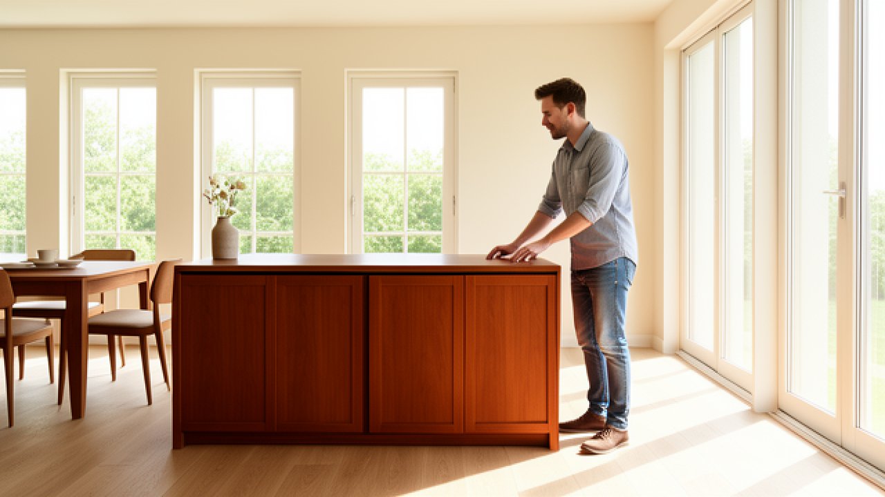Buffet porte coulissante : le meuble qui gagne vraiment de la place sans compliquer la vie