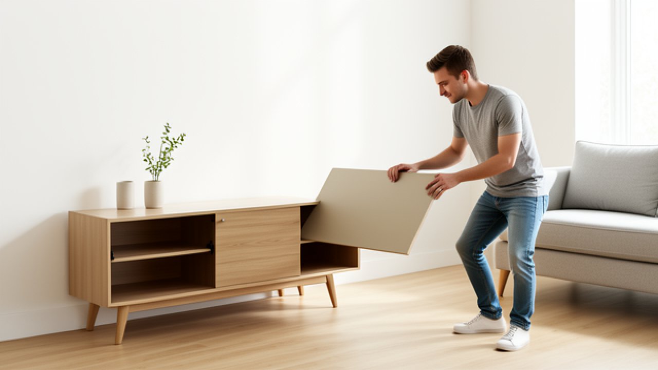 Meuble bas porte coulissante : l’astuce gain de place qui change vraiment la vie au quotidien