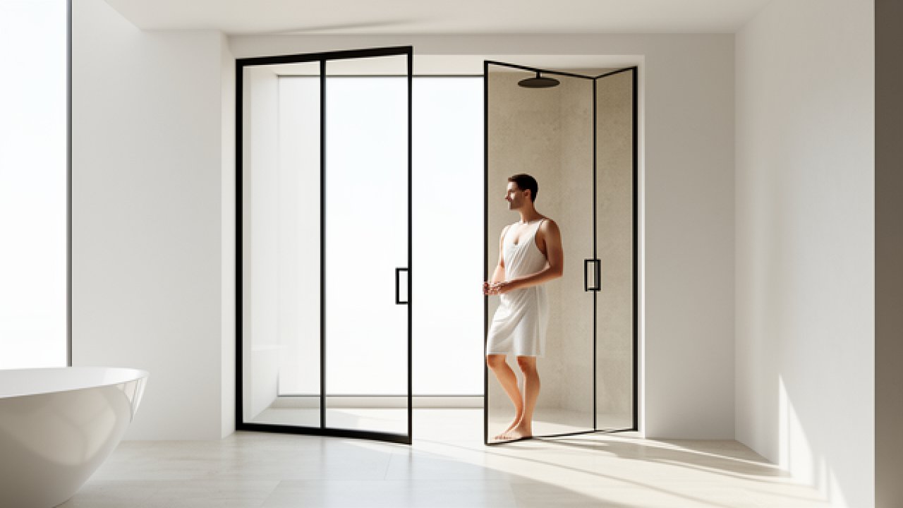Porte battante douche : le choix pratique et durable pour fermer votre espace douche
