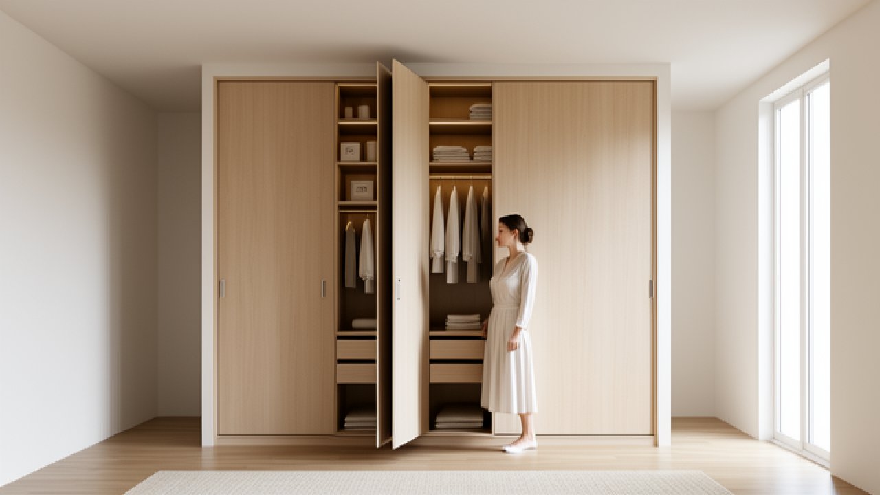 La porte coulissante pour armoire : gagnez de l’espace sans perdre en style