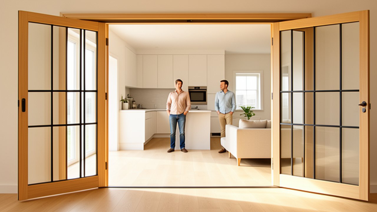 Porte coulissante double rail : gagner de la place et moduler vos espaces sans prise de tête