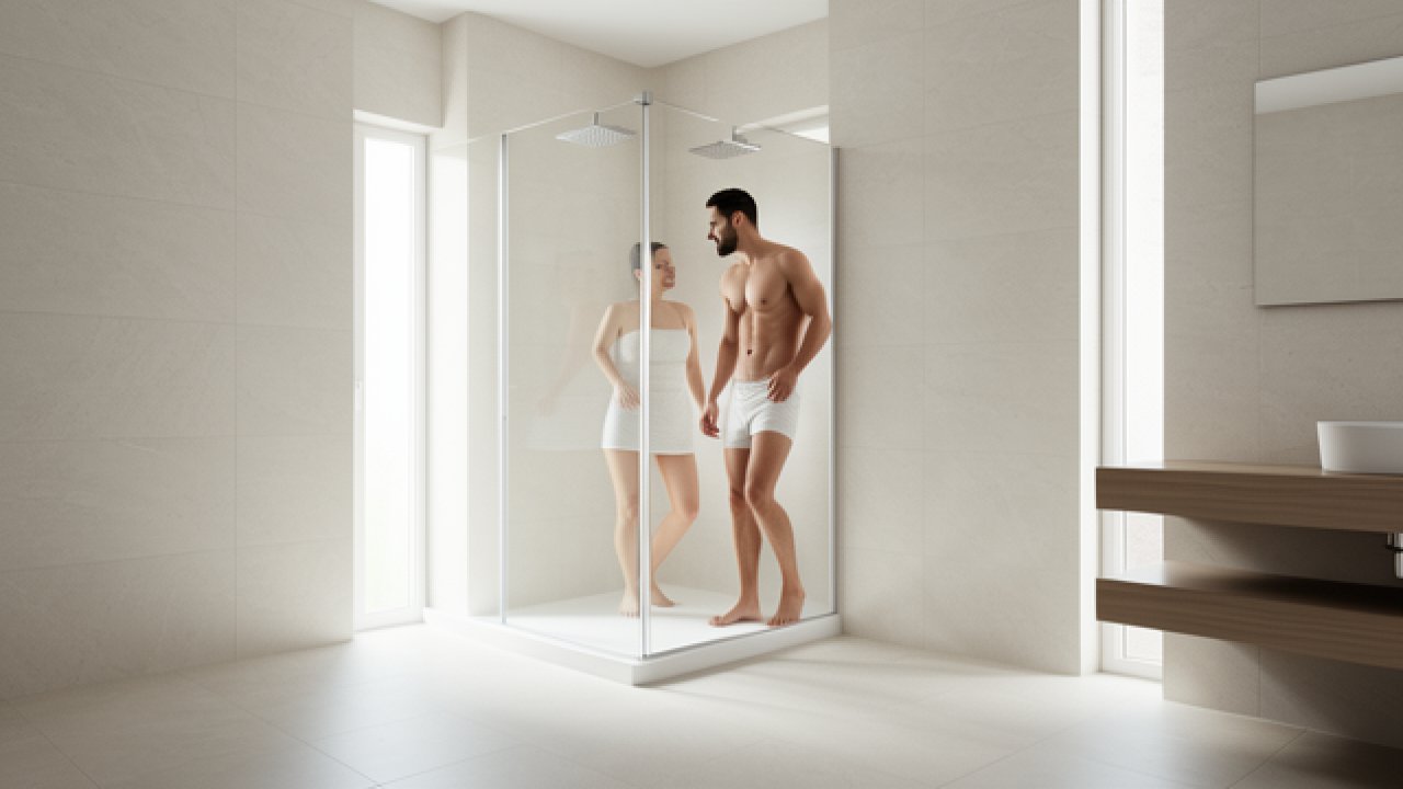 Porte de douche pivotante : le choix qui simplifie vraiment la vie dans une salle de bain