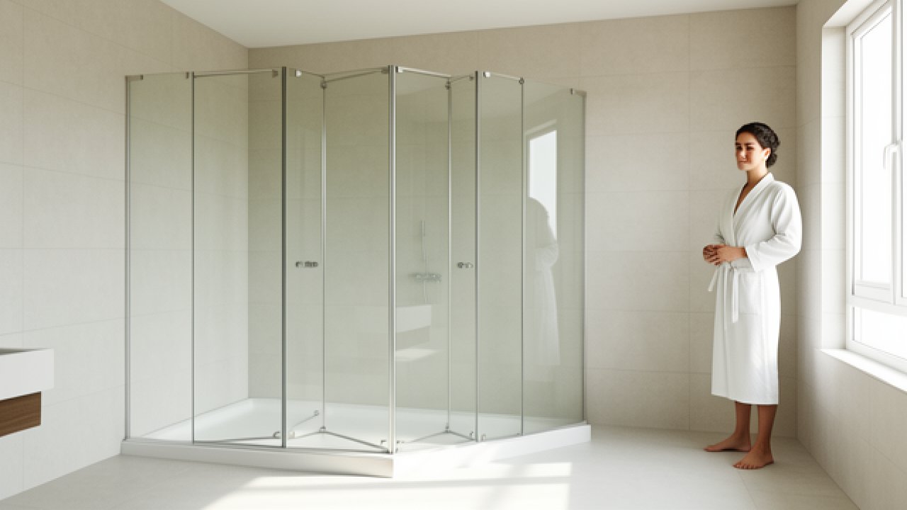 Porte de douche pliante : la solution gain de place qui change tout dans une petite salle de bain