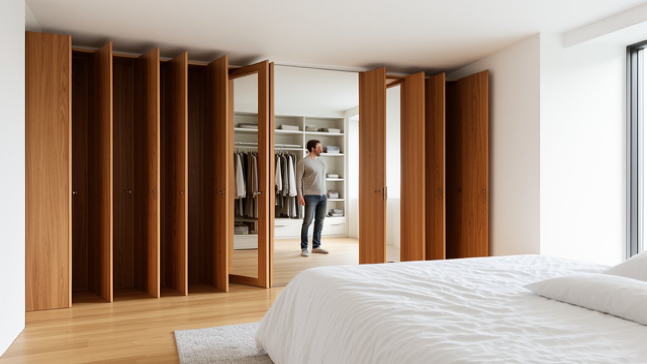 Porte pliante bois : la solution maligne pour gagner de la place sans perdre le style